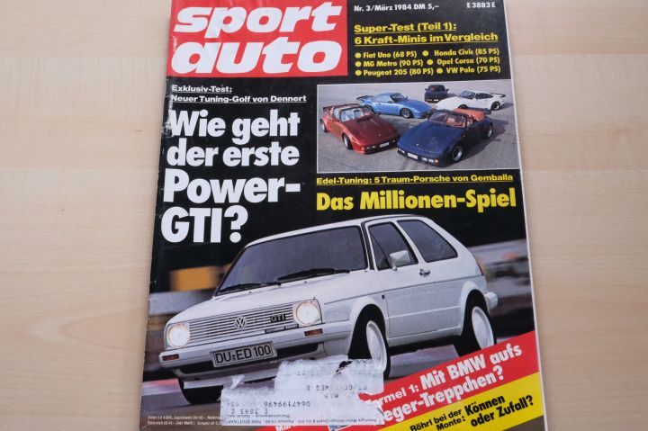 Deckblatt Sport Auto (03/1984)